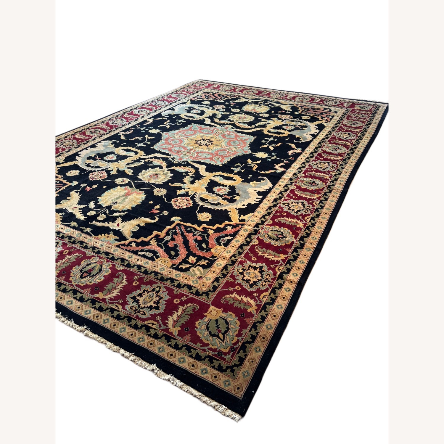 Dark Wool Area Rug 12' x 17.8' - image-6