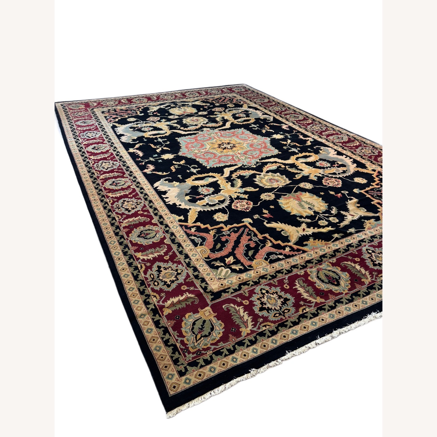 Dark Wool Area Rug 12' x 17.8' - image-5
