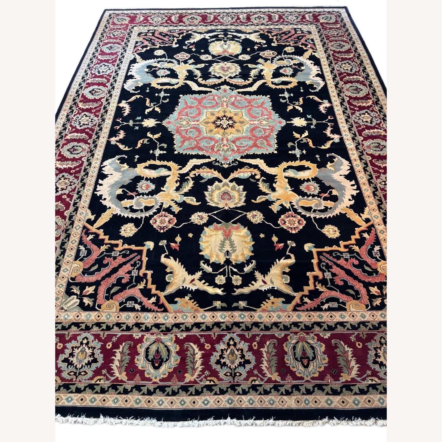 Dark Wool Area Rug 12' x 17.8' - image-2