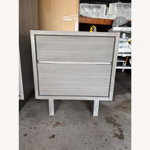 Used West Elm Arbor Weathered Gray Wood Nightstand for sale on AptDeco