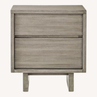 West Elm Arbor Weathered Gray Wood Nightstand