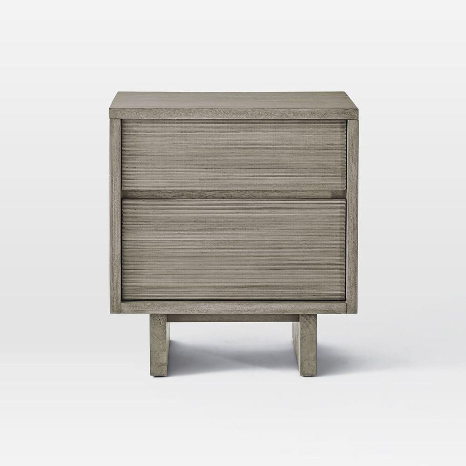 West Elm Arbor Weathered Gray Wood Nightstand - image-4