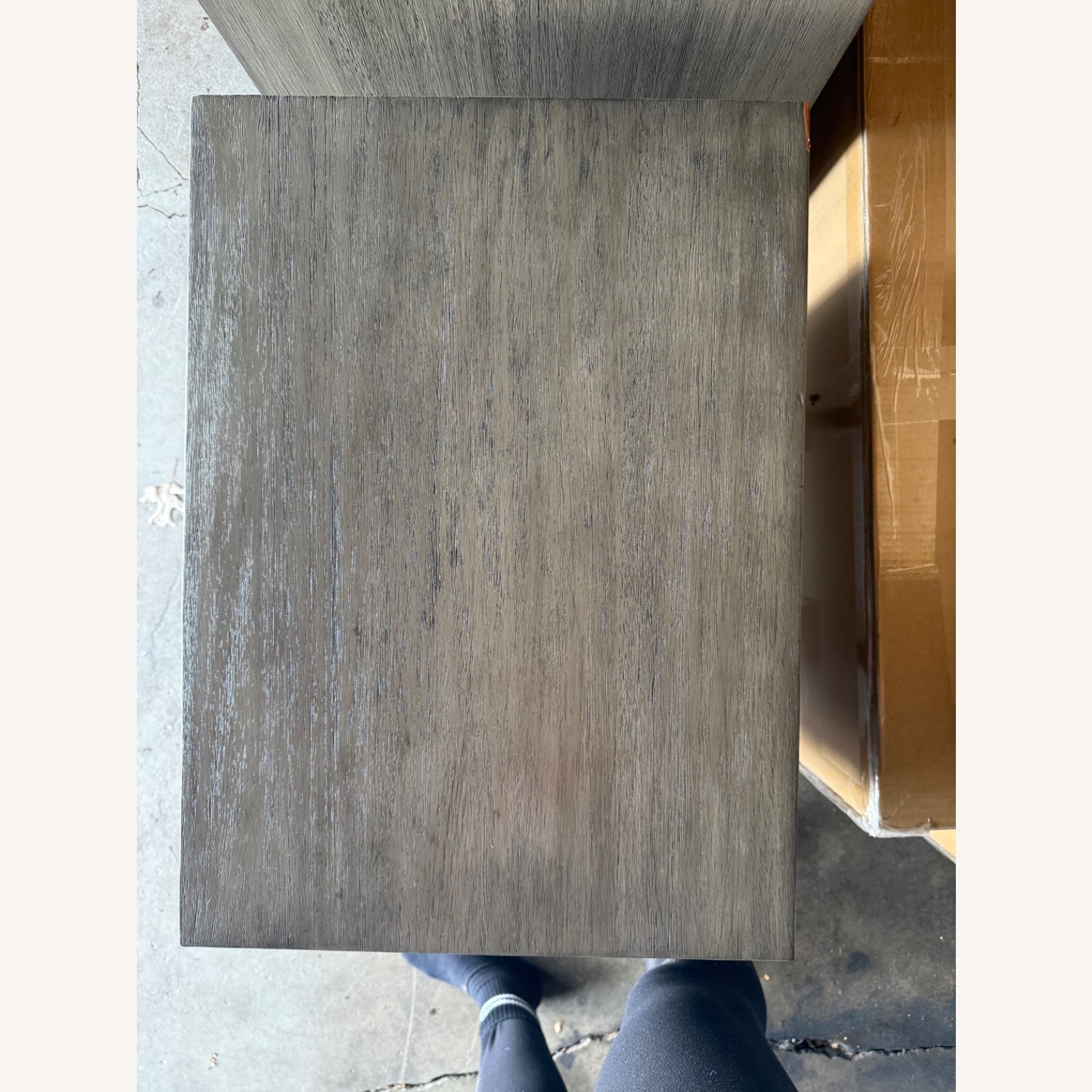 West Elm Arbor Weathered Gray Wood Nightstand - image-2