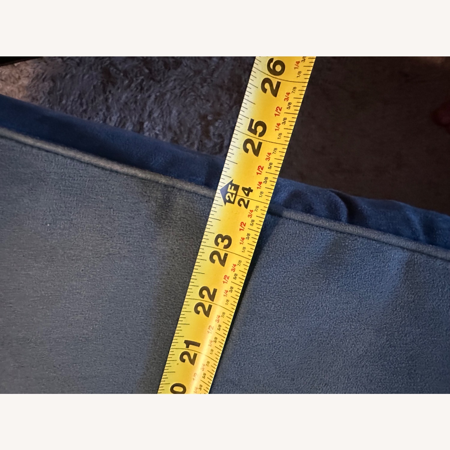 Blue Sleeper Sofa with Reversible Chaise - image-10