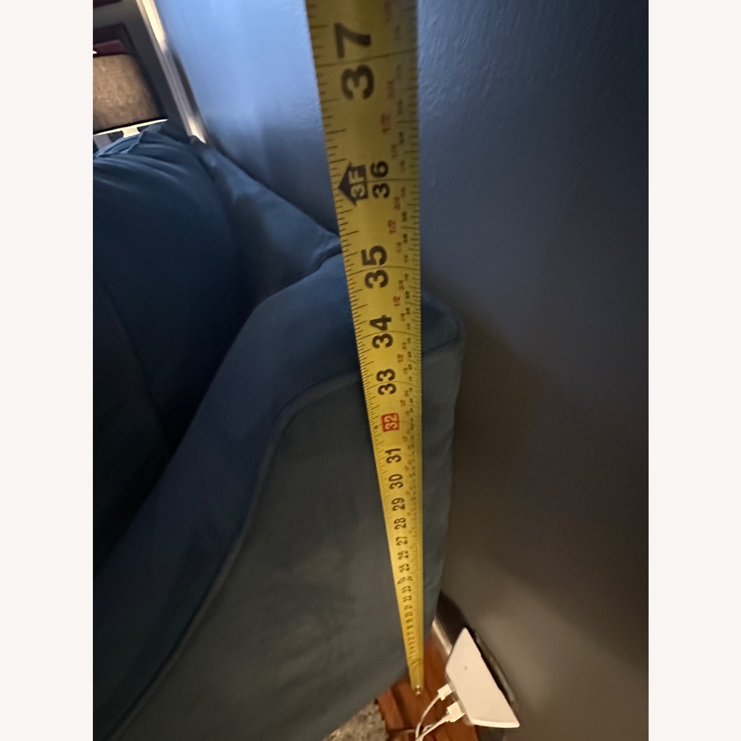 Blue Sleeper Sofa with Reversible Chaise - image-12