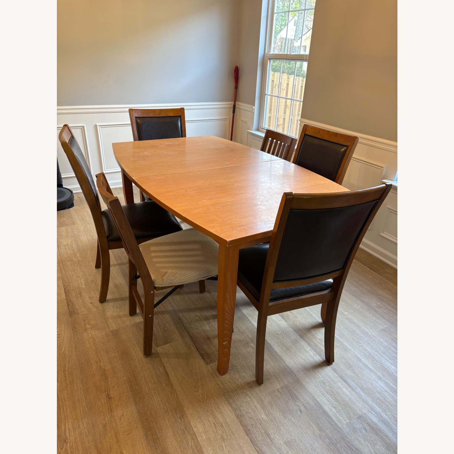 Vintage/Antique Natural Wood Dining Set - image-2