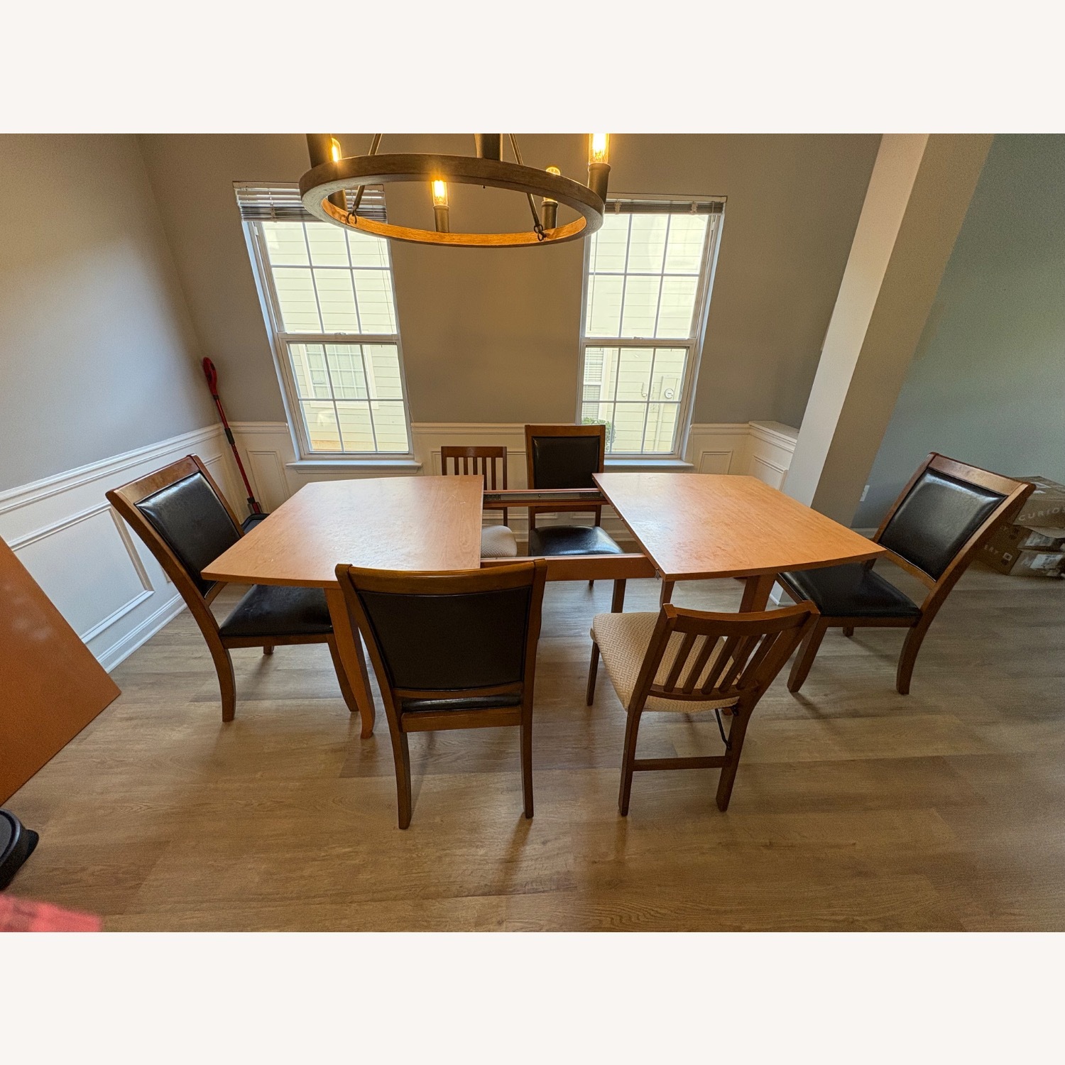 Vintage/Antique Natural Wood Dining Set - image-4