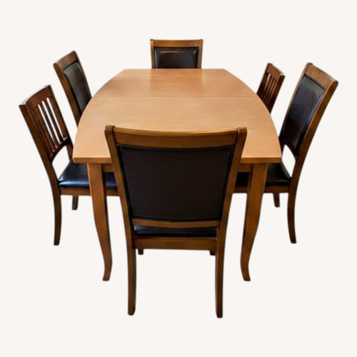 Used Vintage/Antique Natural Wood Dining Set for sale on AptDeco