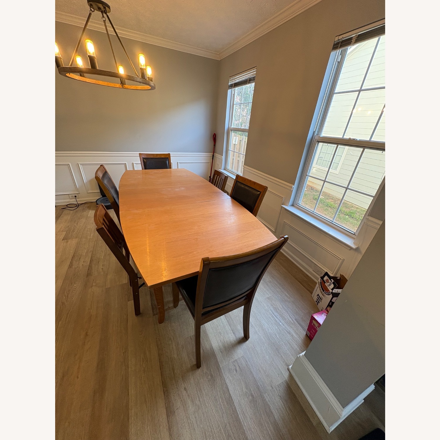 Vintage/Antique Natural Wood Dining Set - image-5