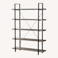 Amazon 5-Shelf Vintage Industrial Rustic Bookshelf