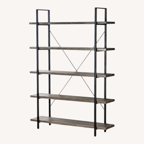 Used Amazon 5-Shelf Vintage Industrial Rustic Bookshelf for sale on AptDeco