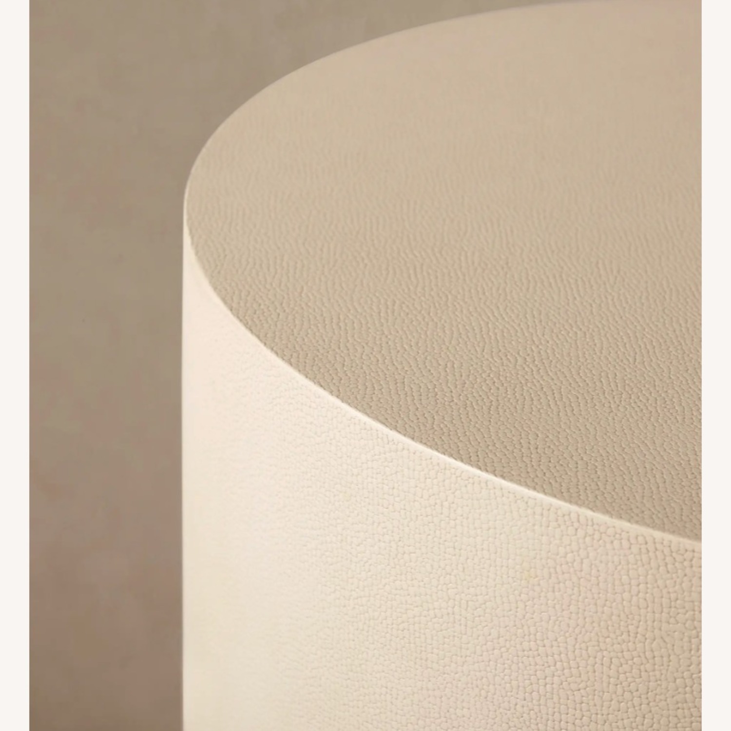 Arhaus White Leather Side Table - image-2