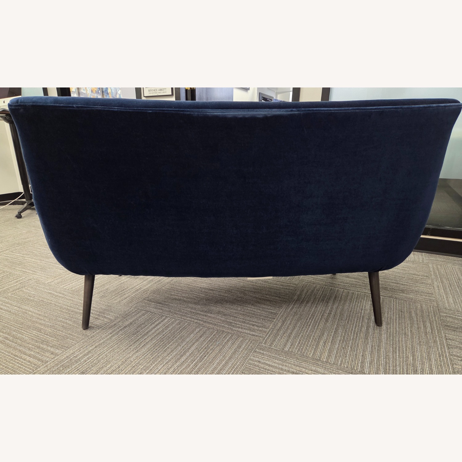 Jonathan Adler Settee Blue Velvet Loveseat - image-4
