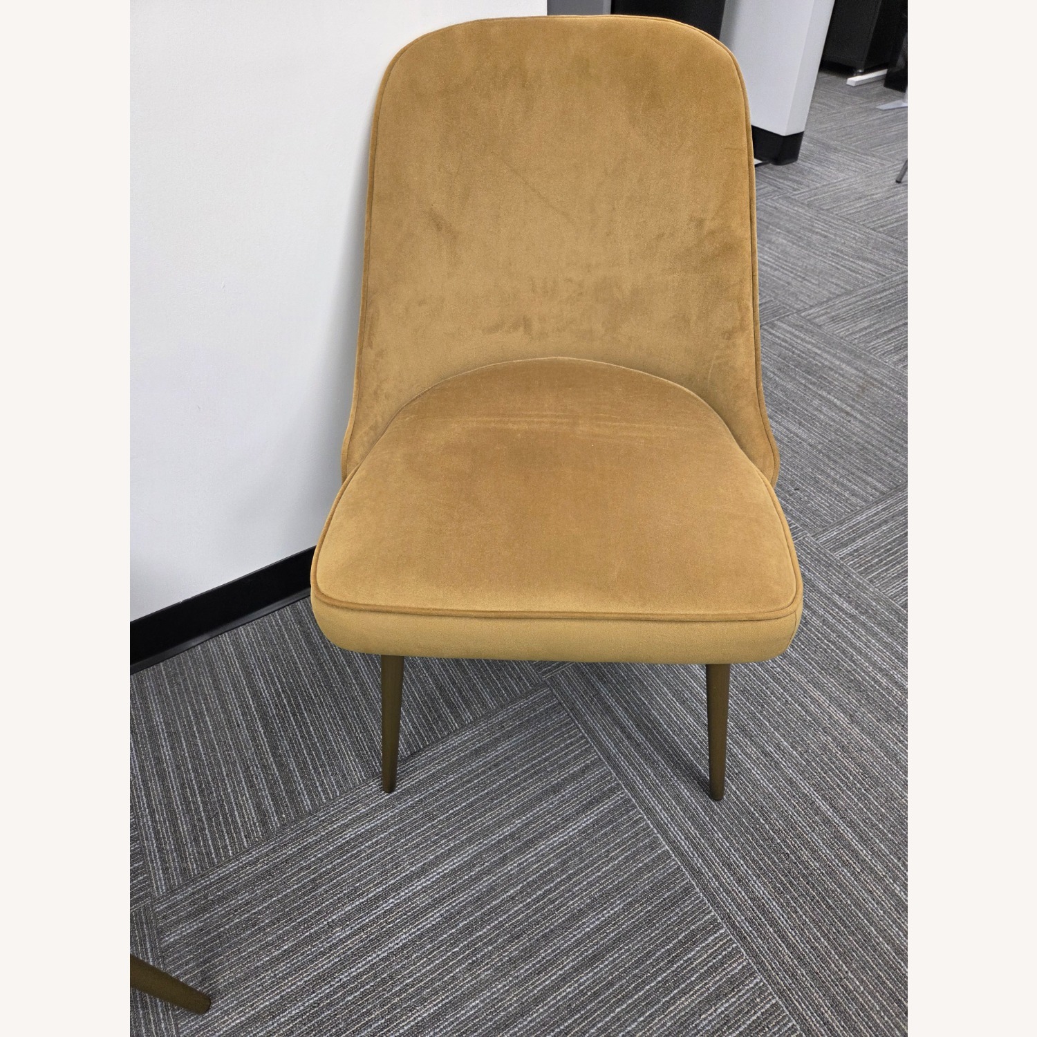 West Elm Gold Velvet Accent Chairs - image-4