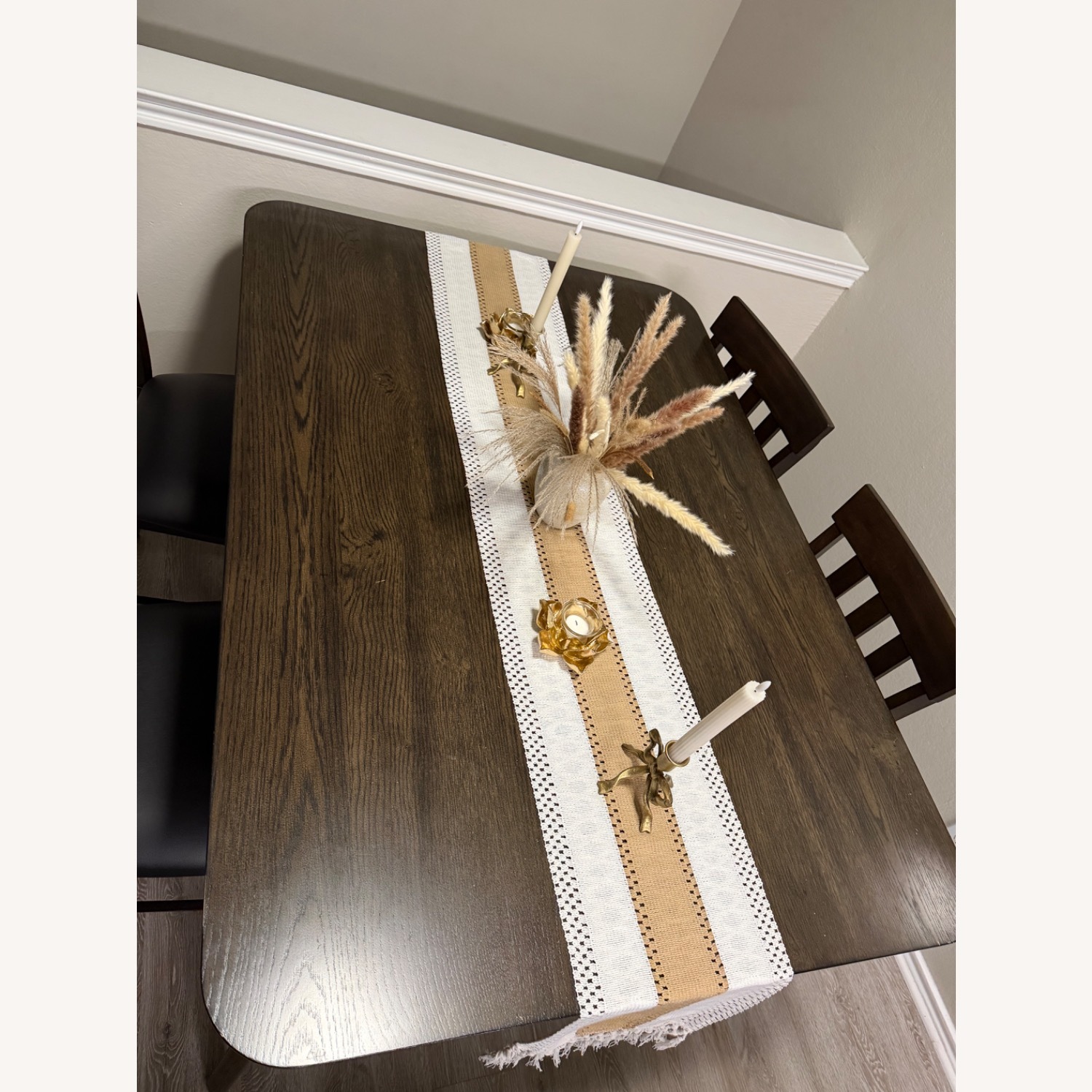 Dark Brown Wood Dining Sets - image-4