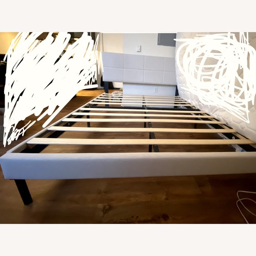 Used Molblly Queen Size Bed Frame with Headboard for sale on AptDeco