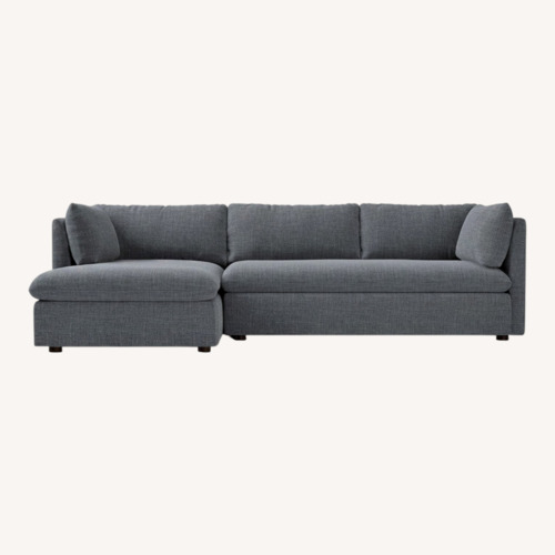 Used West Elm Shelter Light Gray Fabric 2 Piece Sectional for sale on AptDeco