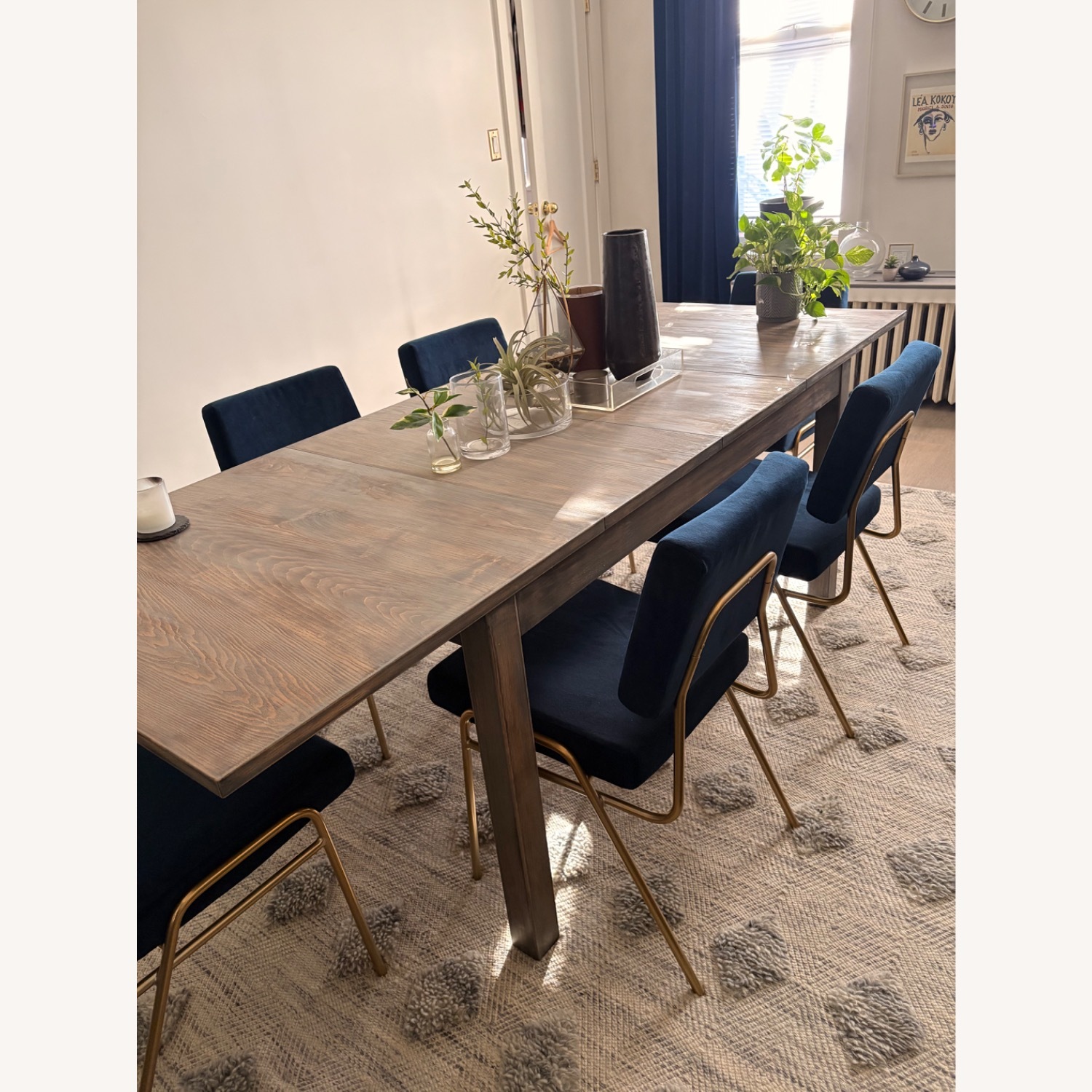 IKEA Light Gray Wood Dining Table - image-1