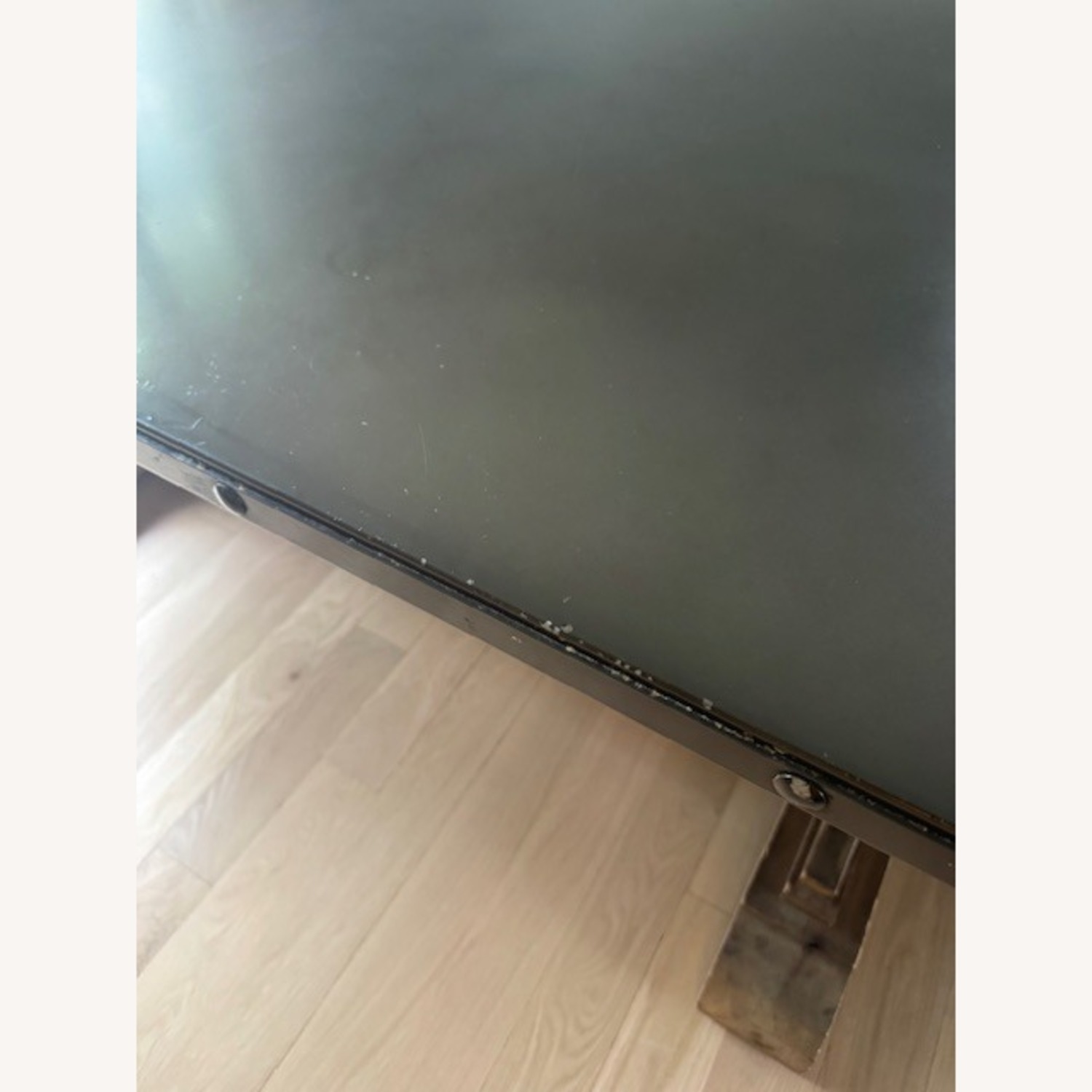 Restoration Hardware 20th C. Reclaimed Pine & Zinc Trestle Dining Table - image-4