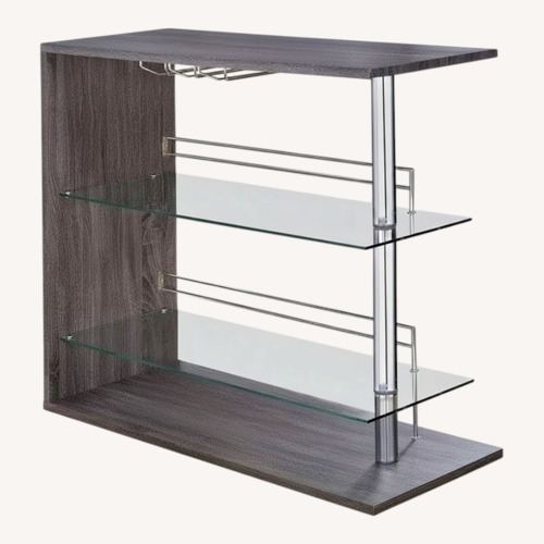 Used Wayfair Dark Gray Wood Bar Cart for sale on AptDeco