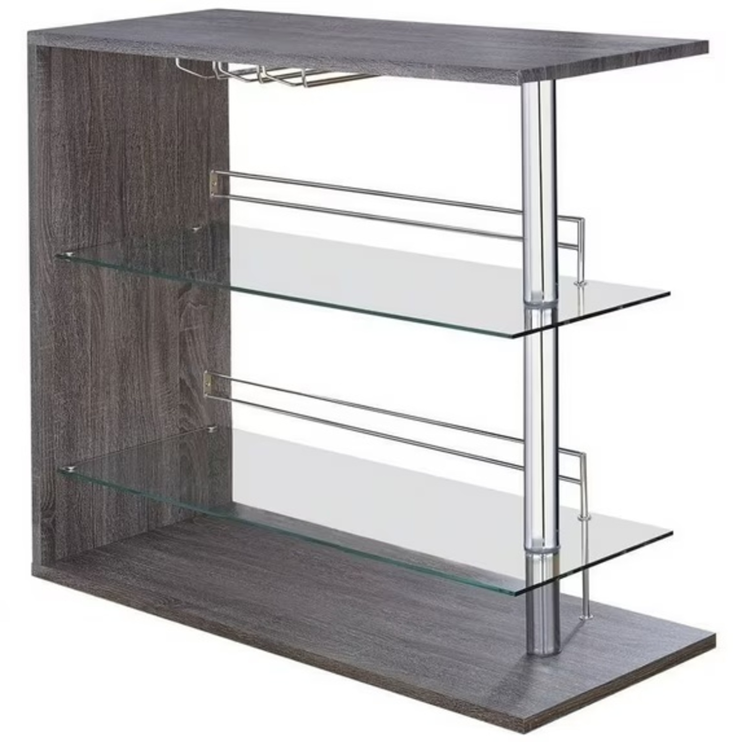 Wayfair Dark Gray Wood Bar Cart - image-5