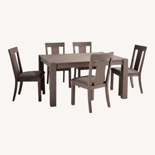 Used Bob's Discount Furniture Light Gray Dining Set for sale on AptDeco