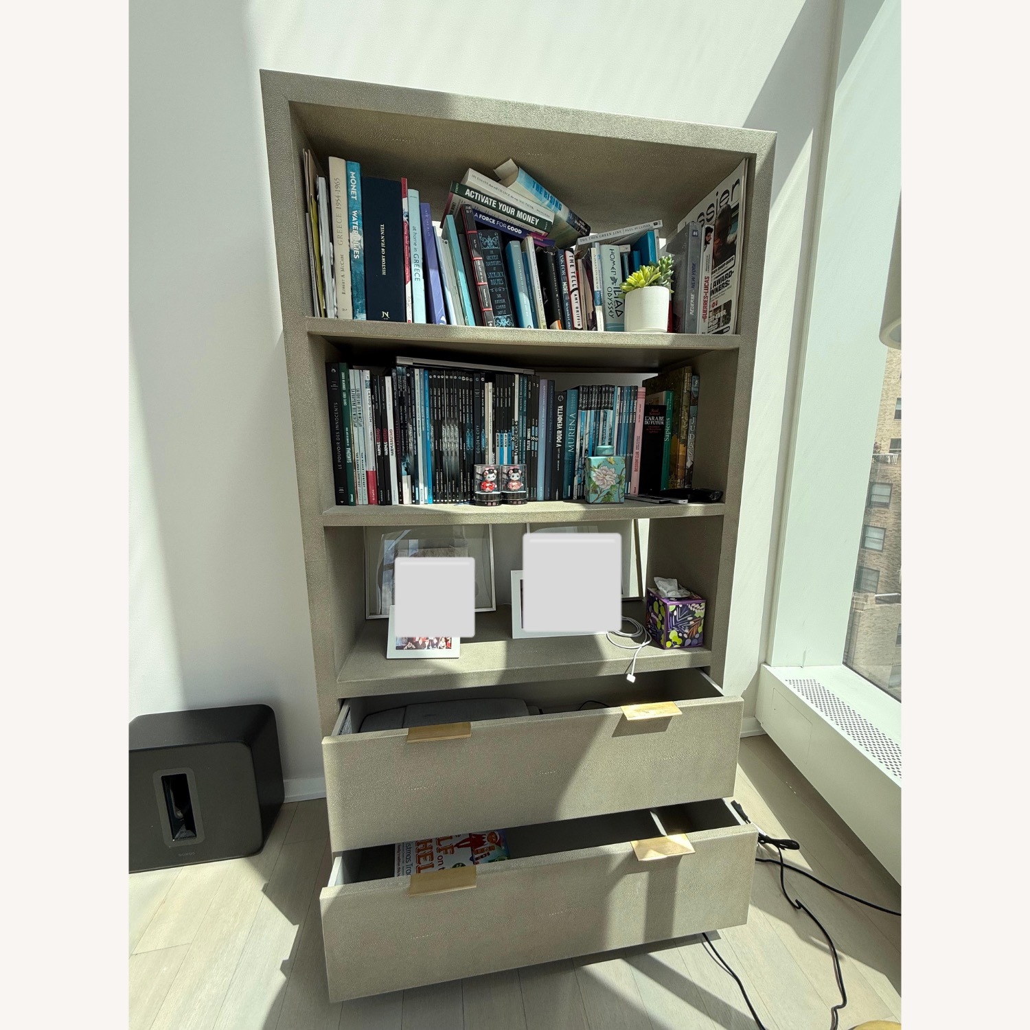 Restoration Hardware Clio Shagreen Bookcase - image-2