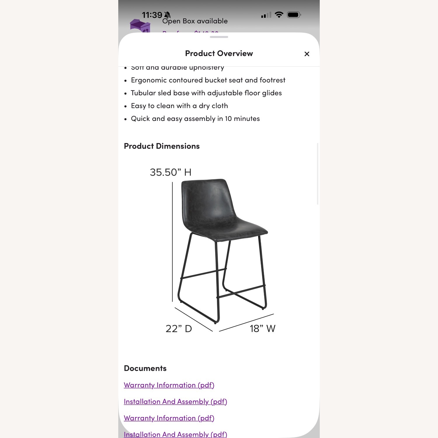 Wayfair Bar Stool  - image-3