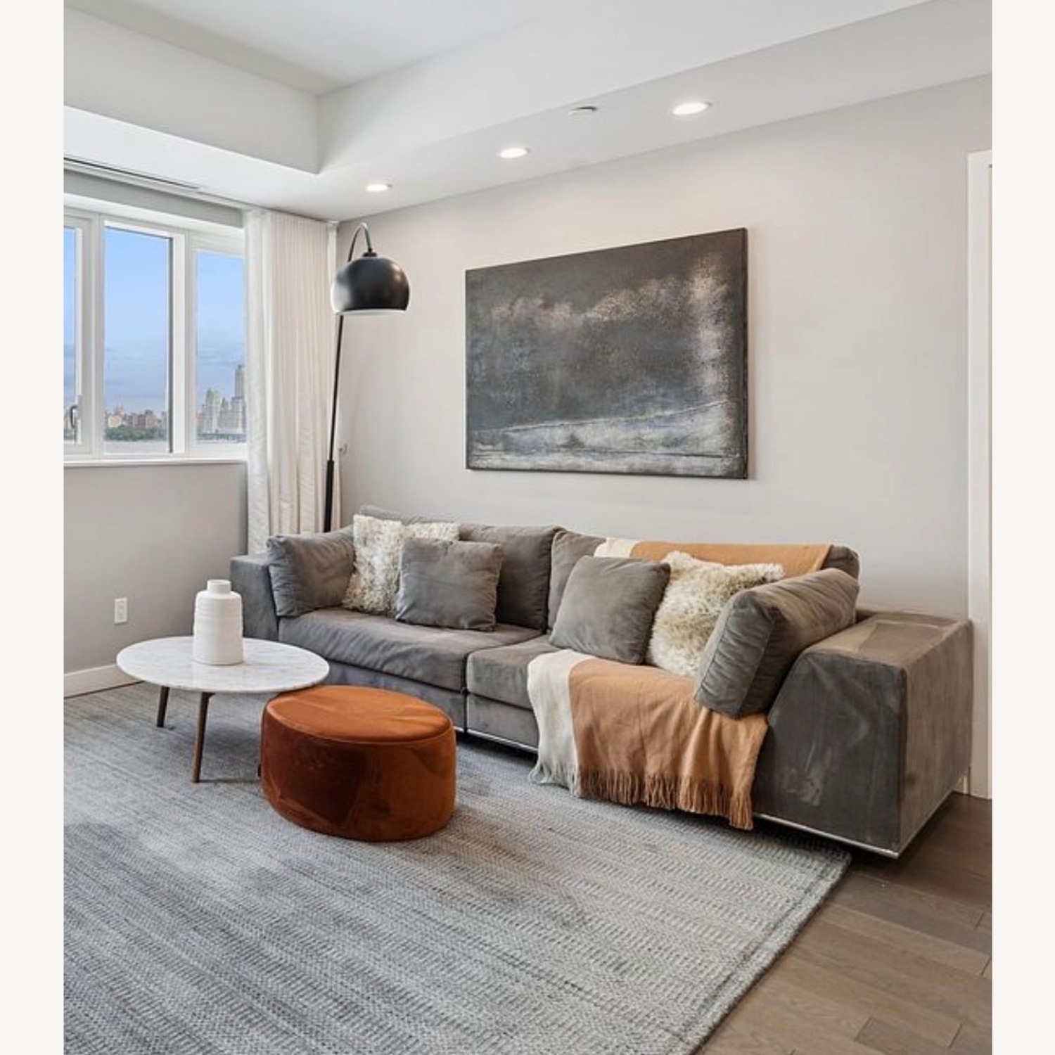 Modern Oversized Sofa 98” Designer Style Couch - image-2