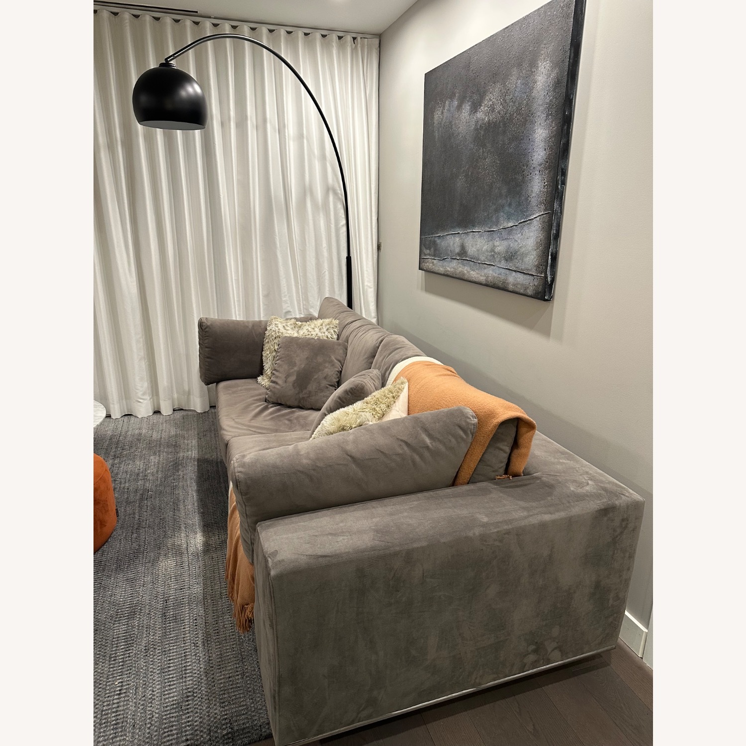 Modern Oversized Sofa 98” Designer Style Couch - image-4