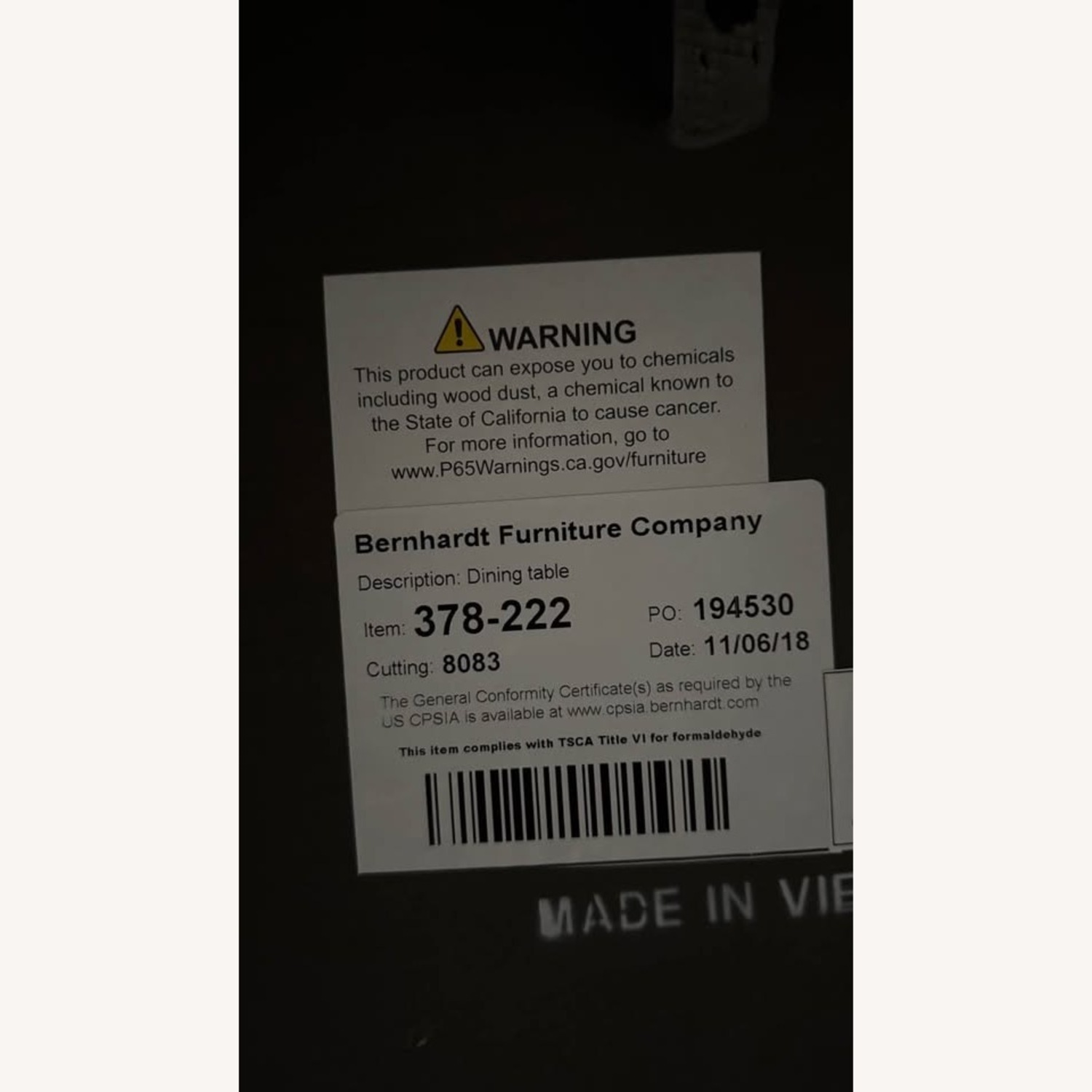 Bernhardt Dark Brown Wood Dining Table - image-3