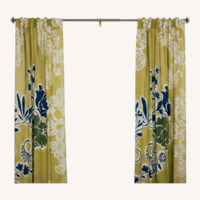 Anthropologie Green Curtain