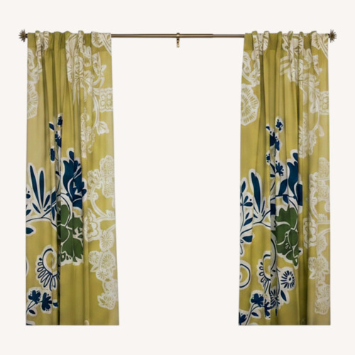 Used Anthropologie Green Curtain for sale on AptDeco