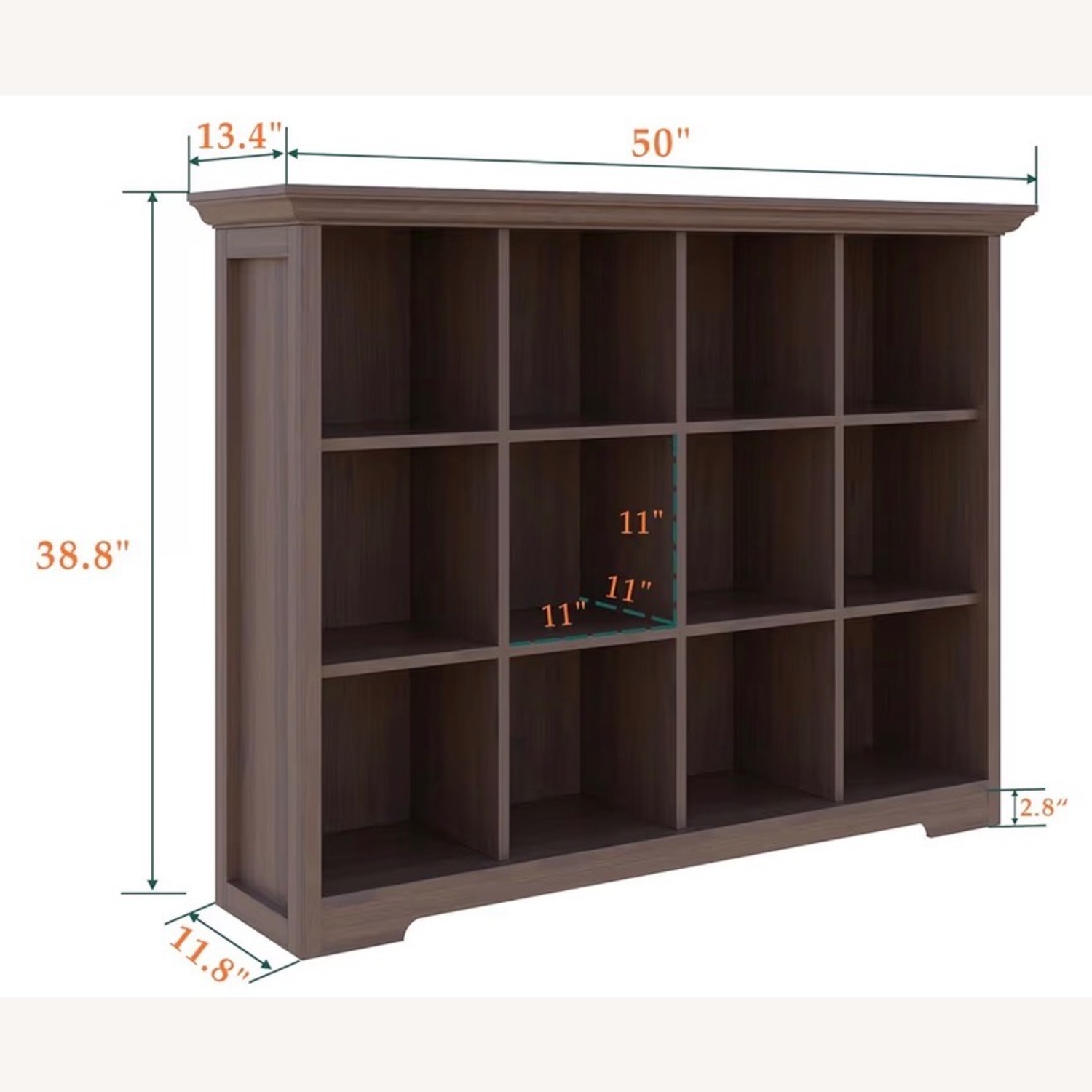 Amazon Dark Brown Wood Bookcase - image-2