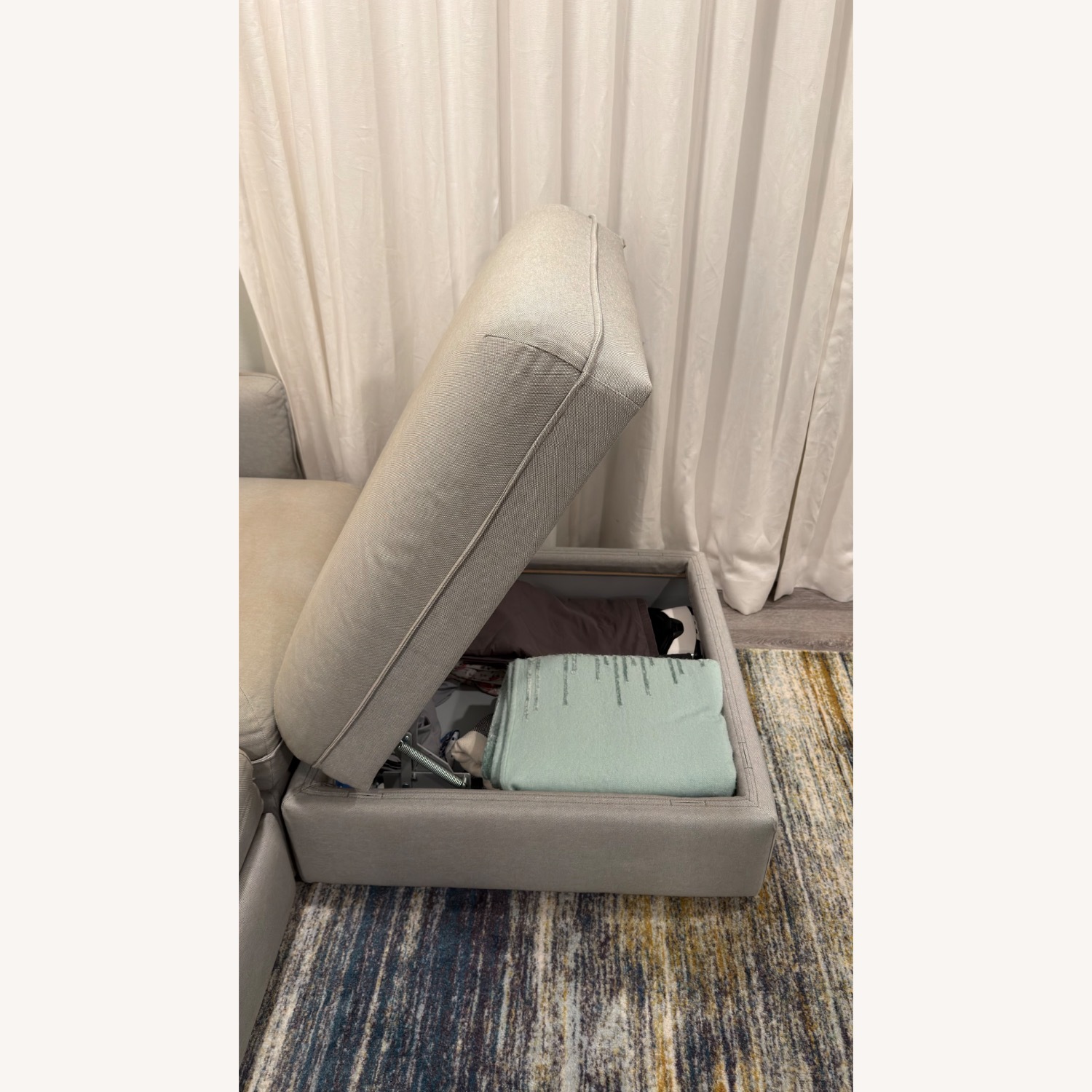 IKEA VALLENTUNA Light Gray Fabric Sleeper Sofa - image-5