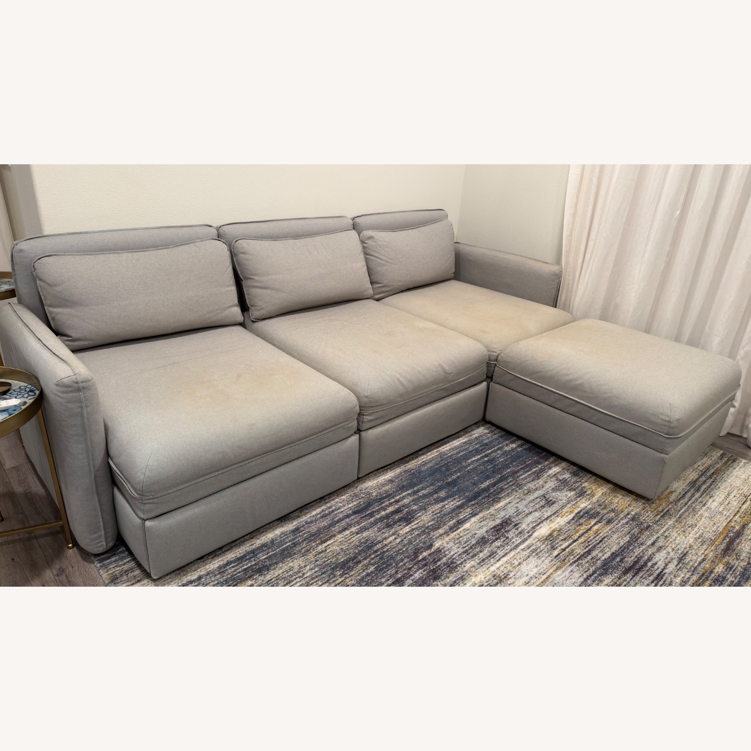 IKEA VALLENTUNA Light Gray Fabric Sleeper Sofa - image-3