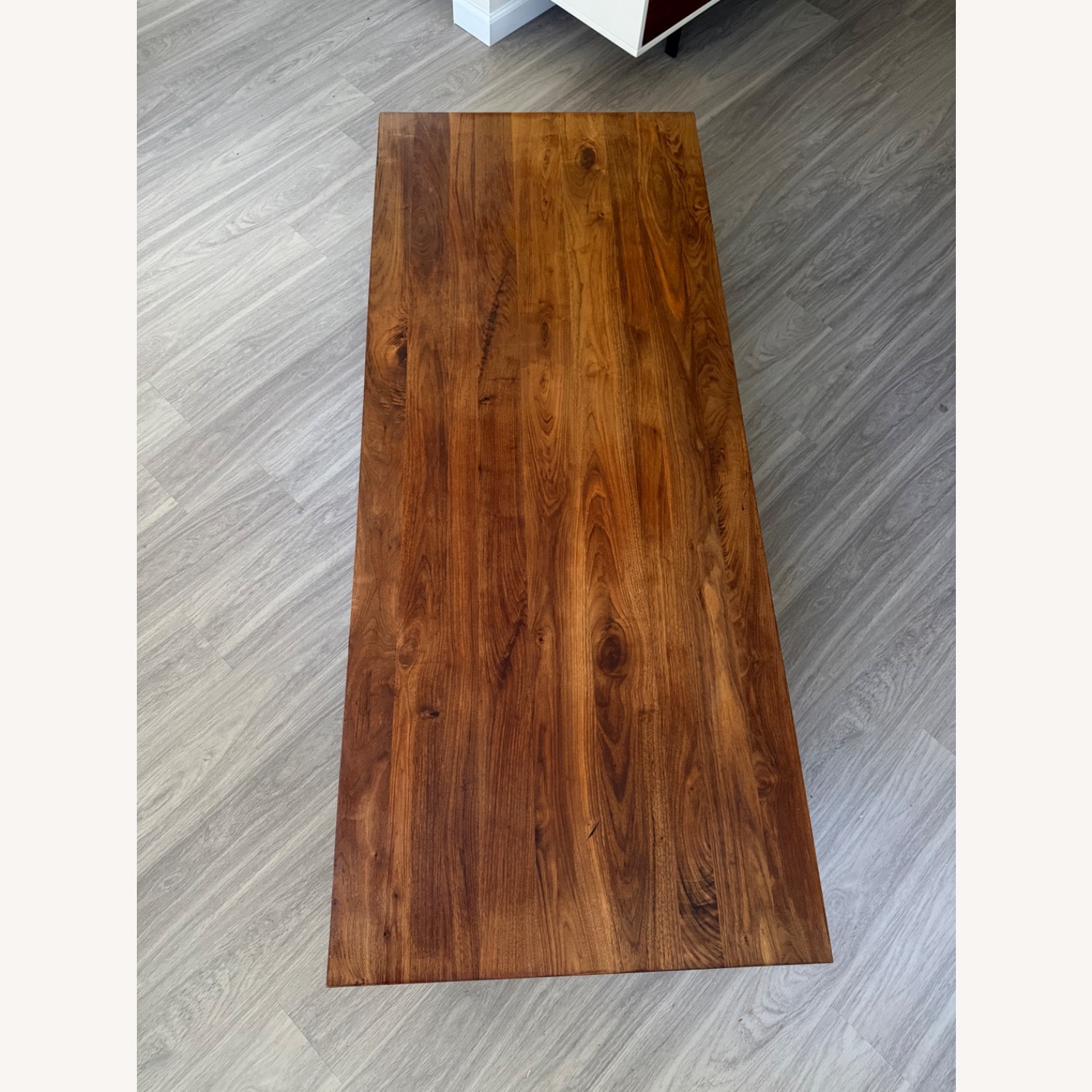 Crate & Barrel Dark Brown Wood Coffee Table - image-5