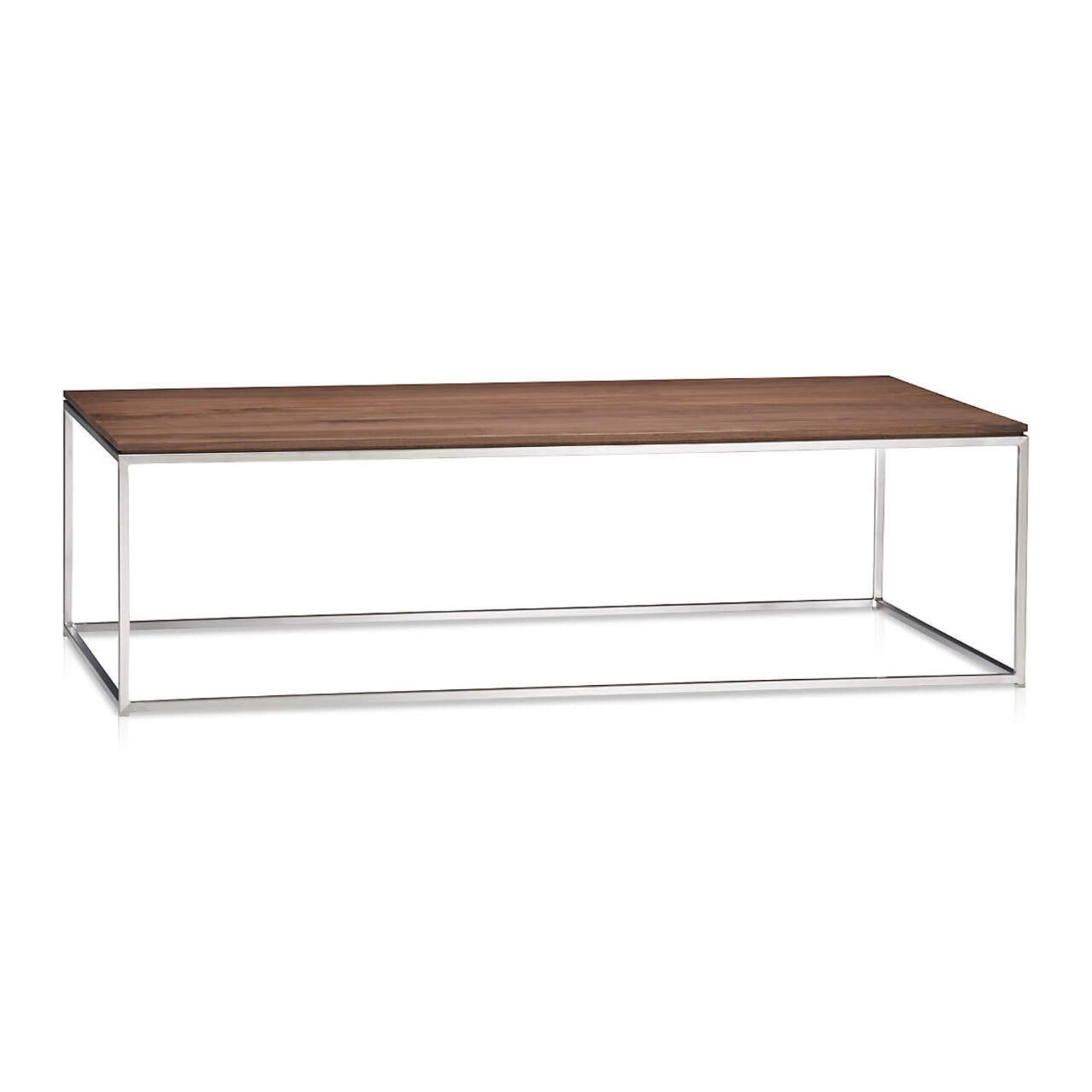 Crate & Barrel Dark Brown Wood Coffee Table - image-7