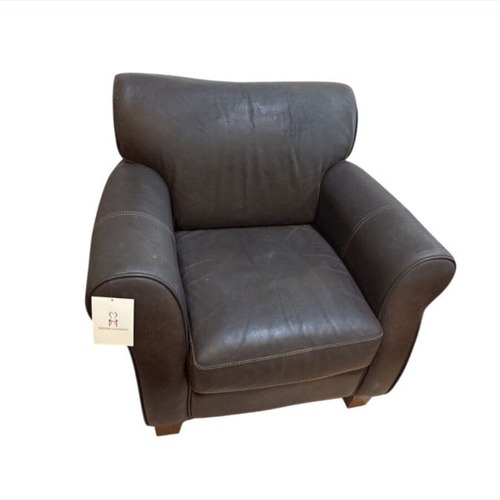 Used Divani Chateau D'ax Leather Roll-Arm Chair for sale on AptDeco