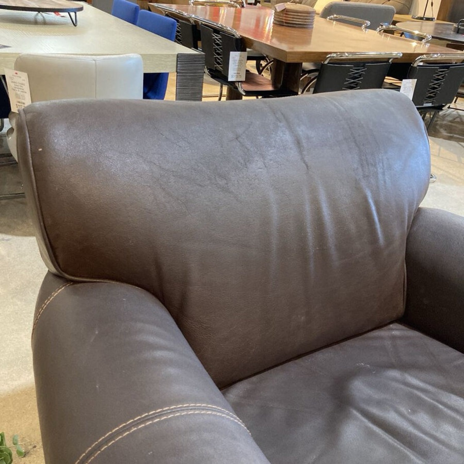 Divani Chateau D'ax Leather Roll-Arm Chair - image-4