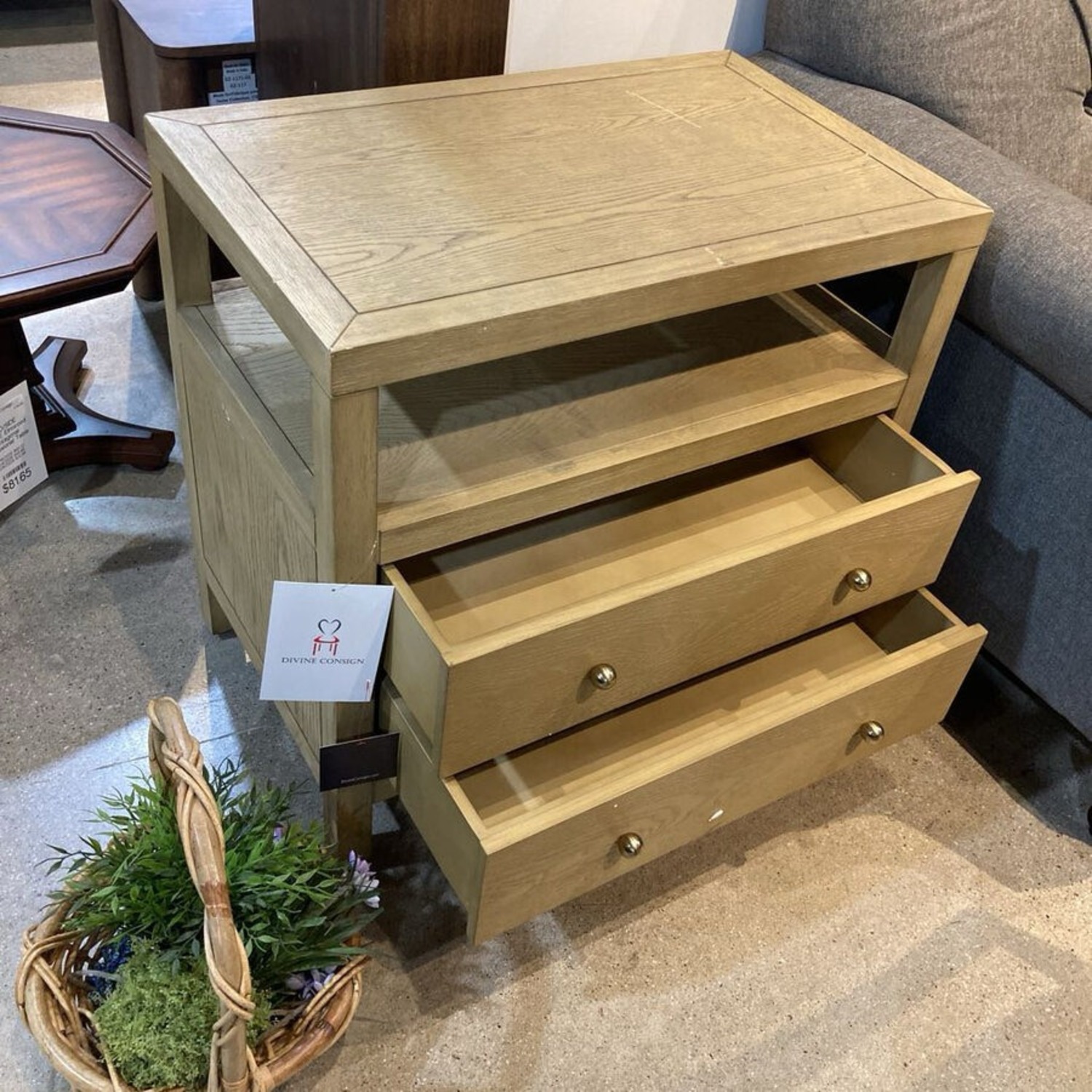 Celine 2-Drawer Nightstand Light Oak - image-7