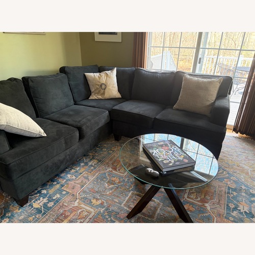 Used Blue 2 Piece Sectional for sale on AptDeco