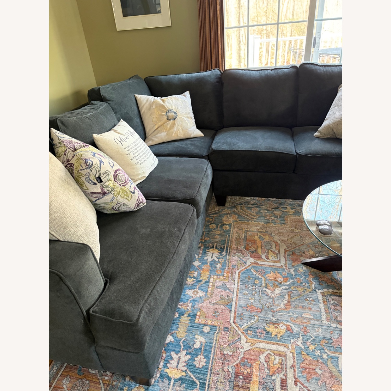 Blue 2 Piece Sectional - image-2