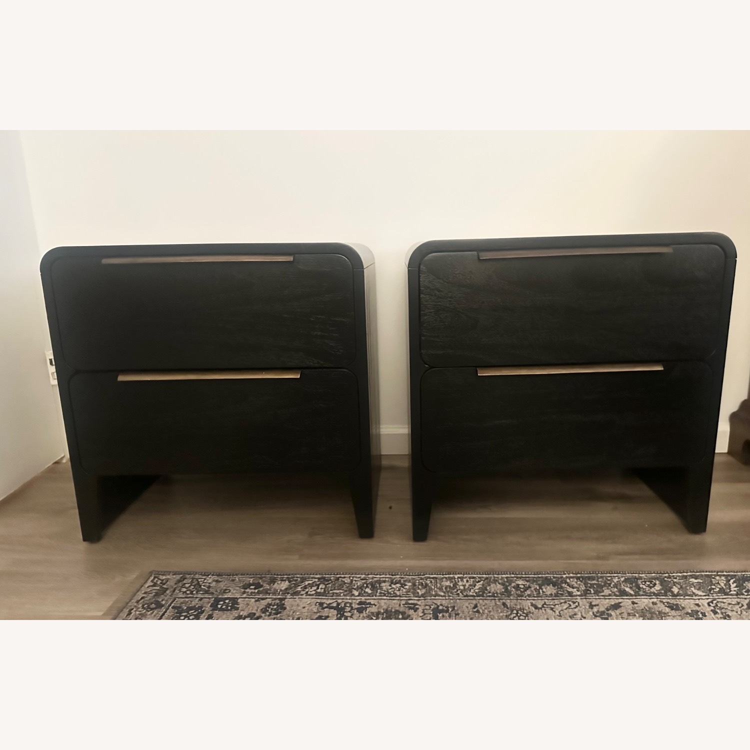 Black Wood Nightstands - image-1