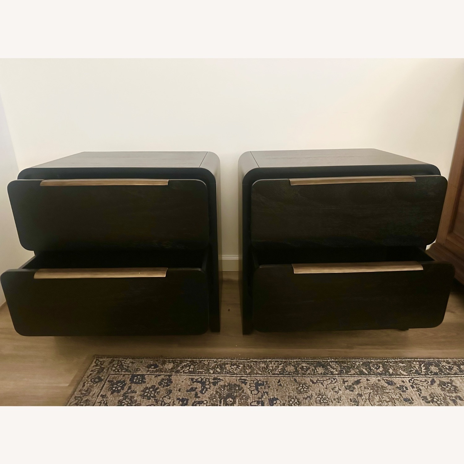 Black Wood Nightstands - image-2