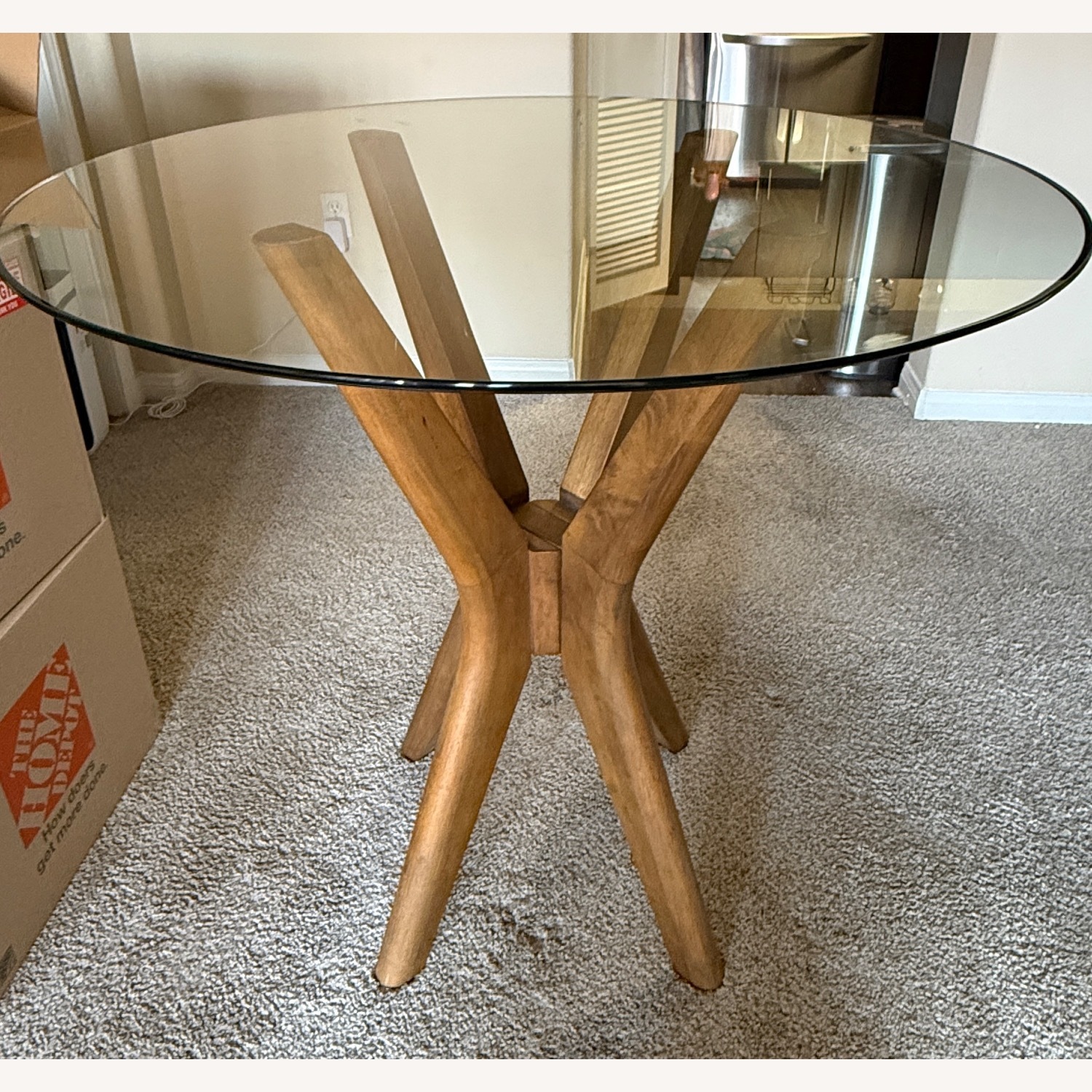 West Elm Glass Dining Table - image-2