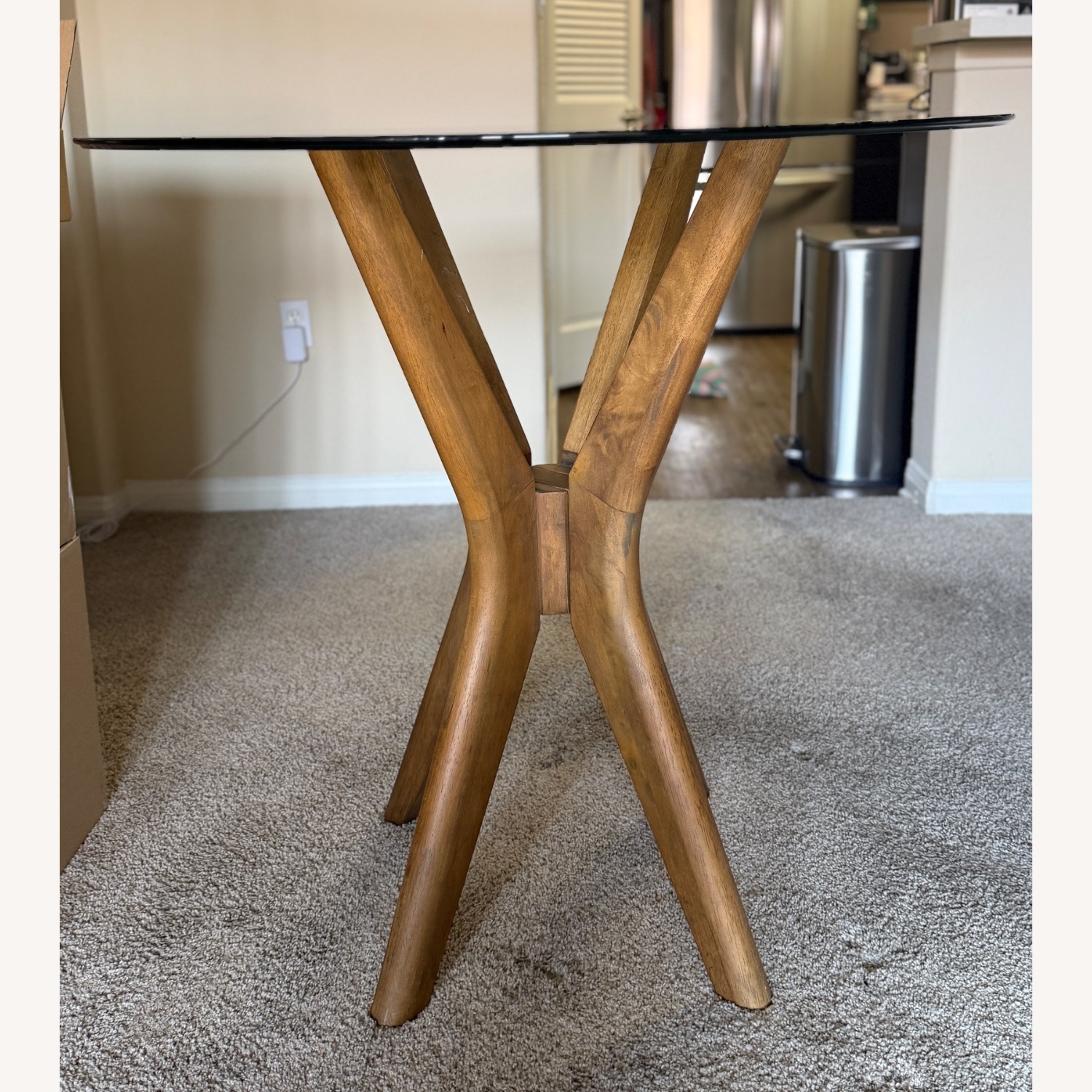 West Elm Glass Dining Table - image-4