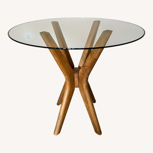 Used West Elm Glass Dining Table for sale on AptDeco