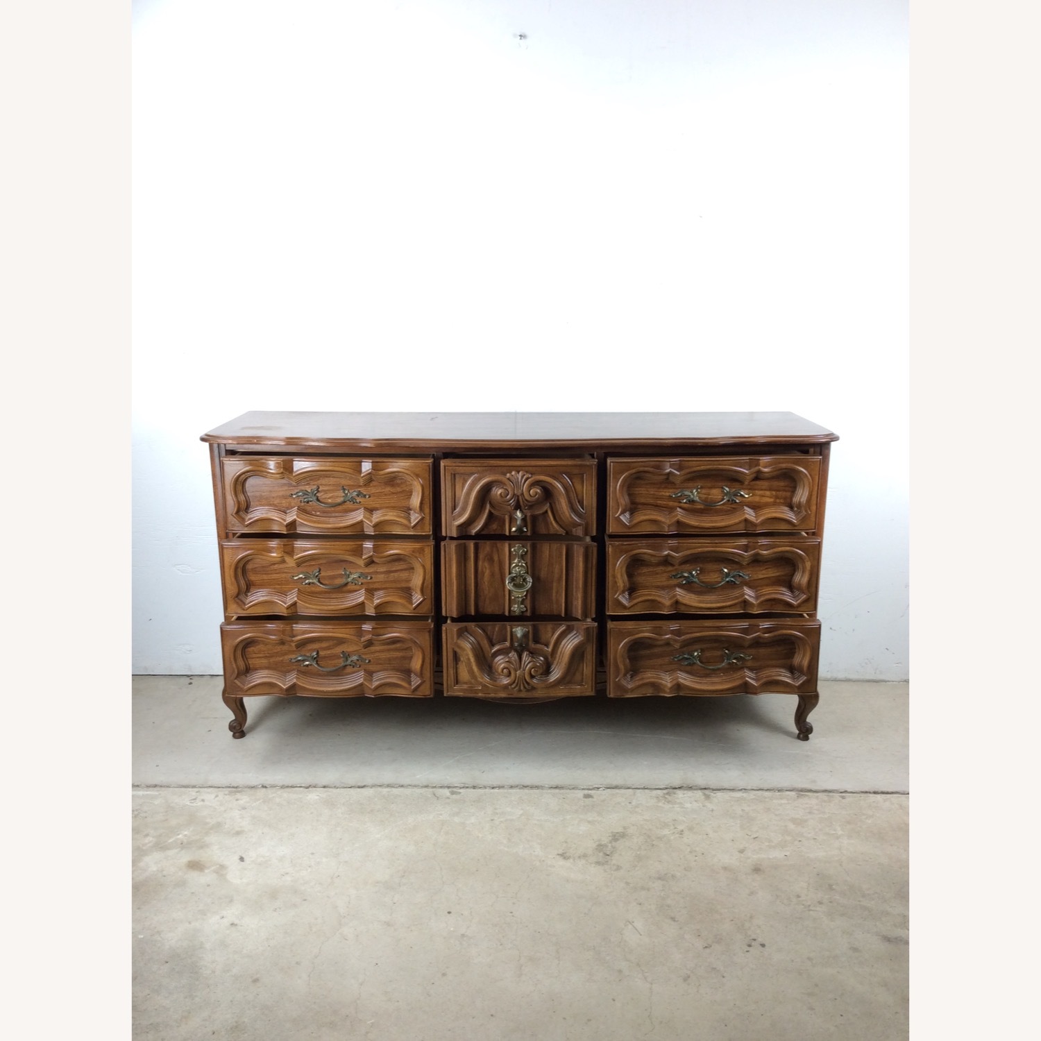 Mid Century French Provincial Style Lowboy Dresser - image-19