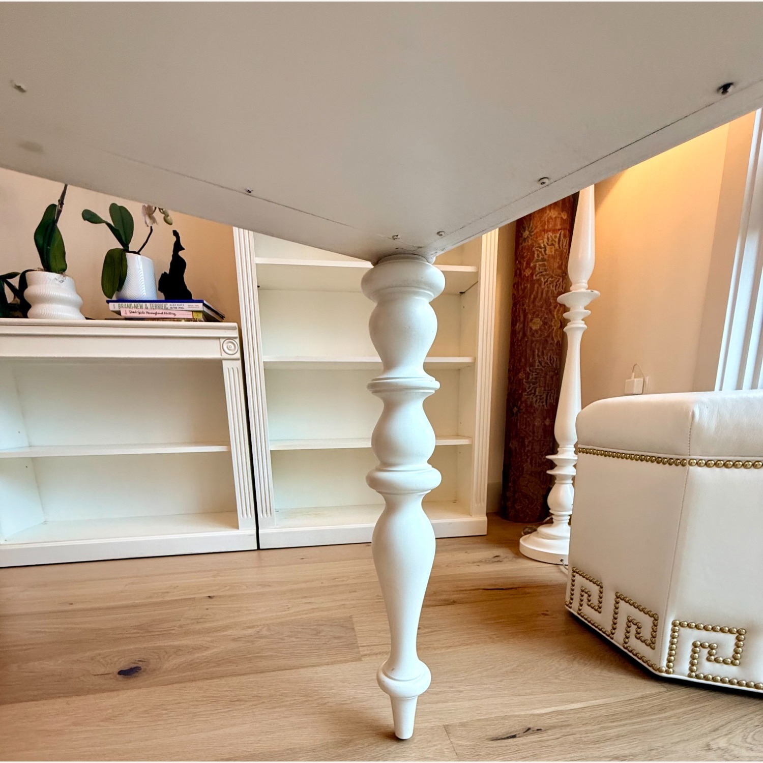 Ethan Allen White Wood Console Table - image-4